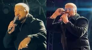 Belo mostra bom humor e brinca em show com críticas pelo Hino Nacional