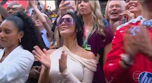 F1: Kim Kardashian acompanha cerimônia de pódio com Hamilton no GP de Mônaco