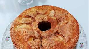 Bolo de maçã e canela irresistível