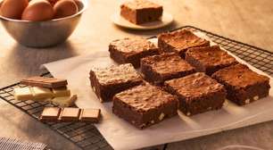 Aprenda a fazer um brownie de três chocolates para o Dia dos Namorados