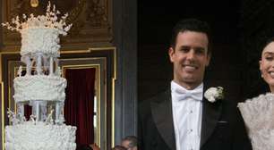 10 andares, mais de 1,5m de altura e 20 malas de ingredientes: exuberante e luxuoso, bolo de casamento de Elisa Zarzur e Alexandre Negrão demorou 4 dias para ser feito em cozinha de castelo