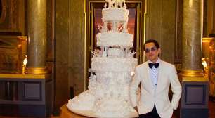 Casamento de Elisa e Alexandre na França tem bolo gigante; veja detalhes