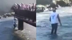 Novo vídeo mostra turista à beira das Cataratas do Iguaçu após pular para pegar celular