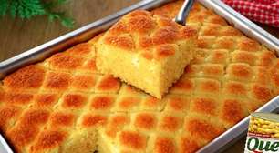 Bolo de milho de latinha divino, feito no liquidificador de um jeito muito prático e rápido