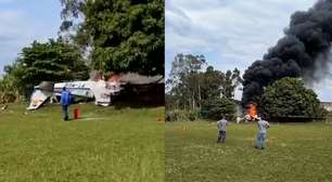 Queda de avião de pequeno porte deixa dois mortos e um ferido em Marília