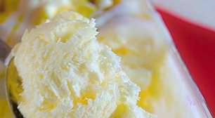 Sorvete com Tang feito com apenas um saquinho de suco, que rende bastante e fica muito cremoso