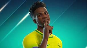 Fortnite recebe Vini Jr. com pacote completo de itens em clima de Copa do Mundo