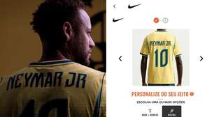 Nike coloca ponto final em nome de Neymar na camisa e 'erro' viraliza nas redes
