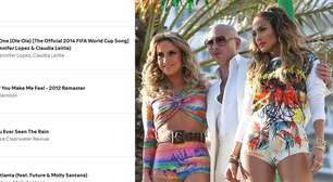 Música de Pitbull, Claudia Leitte e JLo para Copa de 2014 supera lançamentos recentes