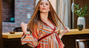 'WandaVision' está grávida! Aos 37 anos, Elizabeth Olsen exibe barriga da primeira gestação e reinventa na vida real o final feliz da Feiticeira Escarlate da Marvel