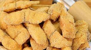 Filé de peixe empanado bem sequinho, crocante e saboroso, que vai agradar a todos