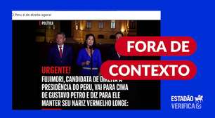É de 2023 vídeo em que Keiko Fujimori diz para Petro 'não meter nariz vermelho' no Peru