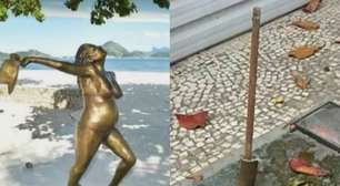 Estátua de Leila Diniz é furtada 11 dias após instalação na orla de Niterói; obra vale R$ 180 mil