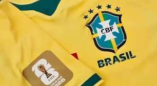 Brasil estreia na Copa com patch exclusivo para campeões mundiais no uniforme