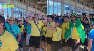 Esquenta para a estreia do Brasil na Copa: Torcedores brasileiros agitam MetLife horas antes do jogo
