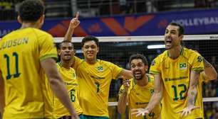 Seleção masculina reage após estar 2 a 0 atrás e derrota Argentina na Liga das Nações de Vôlei