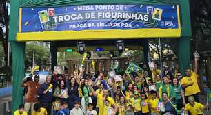 Poá tem ponto para troca de figurinhas e telão para transmissão dos jogos do Brasil na Copa