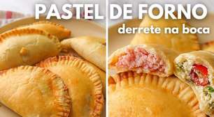 Pastel de forno recheado com uma massa macia que derrete na boca, um lanche irresistível