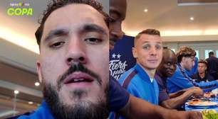 Cherki apresenta mesa de almoço da Seleção Francesa: 'Não sei direito como filmar'