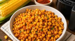 Snack de milho na airfryer: receita crocante para substituir os salgadinhos industrializados