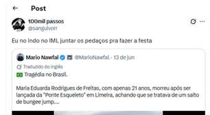Postagens nas redes sociais fazem apologia a estupro de cadáver de jovem morta em rope jump em SP