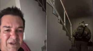 Regis Danese surge aos prantos enquanto casa pega fogo: 'Meu filho...'