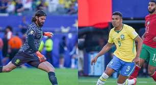 Casemiro corre quase o mesmo que Alisson em estreia do Brasil e preocupa torcida