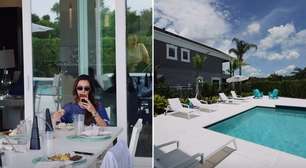 Bruna Biancardi reúne amigos para churrasco em mansão nos EUA com diária de F$ 10 mil