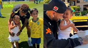 Bruna Biancardi mostra Mavie com Neymar em primeiro treino no gramado nos EUA
