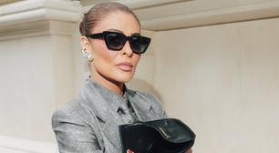 Juliana Paes prova elegância da moda agênero com look todo cinza incluindo gravata
