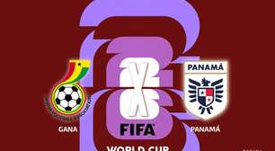 Gana x Panamá, AO VIVO, com comentários e estatísticas a partir das 19h