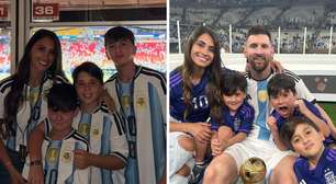 Filhos de Messi chamam atenção em foto; veja como mudaram desde a última Copa