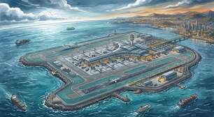 Eles estão construindo um super aeroporto sobre o mar que vai desafiar a natureza e promete se tornar o maior aeroporto em ilha artificial do mundo