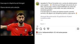 Irmã de CR7 curte postagem que corneta Bruno Fernandes após estreia de Portugal
