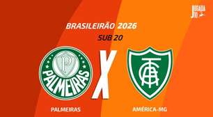 Palmeiras x América-MG (Sub-20): onde assistir, escalações e arbitragem