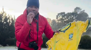 Camisa da Seleção Brasileira congela em meio a temperatura negativa em cidade no sul de Minas