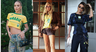 Veja os looks de Karoline Lima e de outras 'selesposas' para o segundo jogo do Brasil na Copa