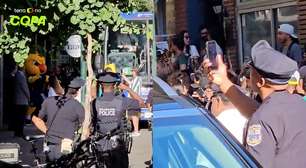 Policial filma festa da torcida brasileira nos EUA antes de Brasil x Haiti na Filadélfia