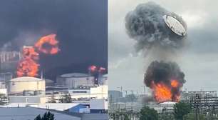 Ataque de drone atinge refinaria em Moscou, causa incêndios e nuvem de fumaça gigante