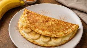 Crepioca de banana com queijo: opção prática e equilibrada para o café da manhã ou lanche
