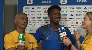 Vini Jr dá pista sobre lesão de Raphinha e evitar falar em dedicatória após gol sobre o Haiti: 'Para as pessoas especiais'