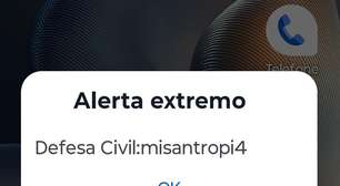 Misantropia: Defesa Civil se manifesta sobre alerta disparado de madrugada