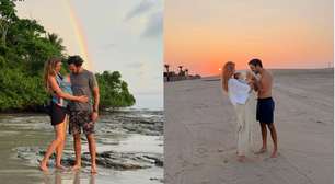 Gisele Bündchen posta fotos raras e se declara ao marido no Dia dos Pais nos EUA: 'Você é inspirador'