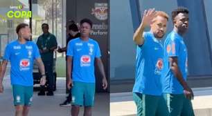Dupla do hexa? Vini Jr. e Neymar entram juntos para treino em meio à expectativa por volta do craque