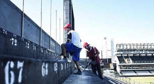 Santos inicia obras de reforma das arquibancadas da Vila Belmiro
