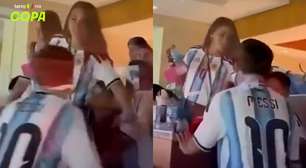 Filhos de Messi brigam durante jogo da Argentina