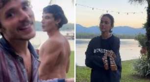 Bruna Marquezine e Shawn Mendes fazem discreta aparição em anivesário de marido de Sasha