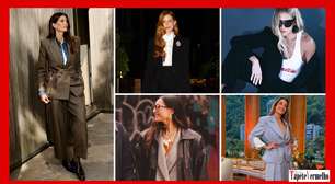 Famosas ensinam 5 truques de styling para atualizar o blazer com broche, sobreposição e mais