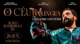 Gregorio Duvivier apresenta "O Céu da Língua" no Teatro Feevale, em Novo Hamburgo, nesta sexta-feira