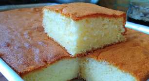 Bolo sem farinha de trigo e sem fubá, feito com creme de leite para ficar extremamente fofinho